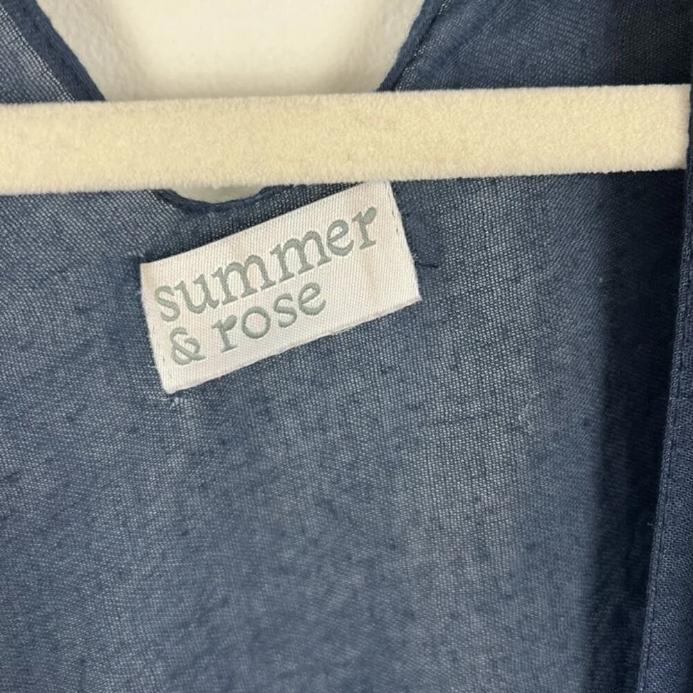 Summer & Rose Beach Cover Up One Size Duster Embroidered Boho Beachy Resort‎
